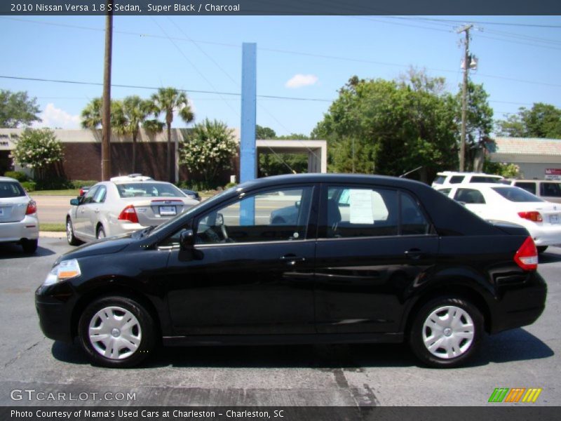 Super Black / Charcoal 2010 Nissan Versa 1.8 S Sedan