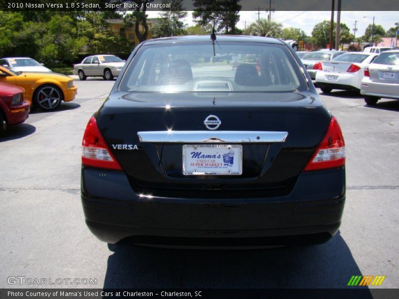 Super Black / Charcoal 2010 Nissan Versa 1.8 S Sedan