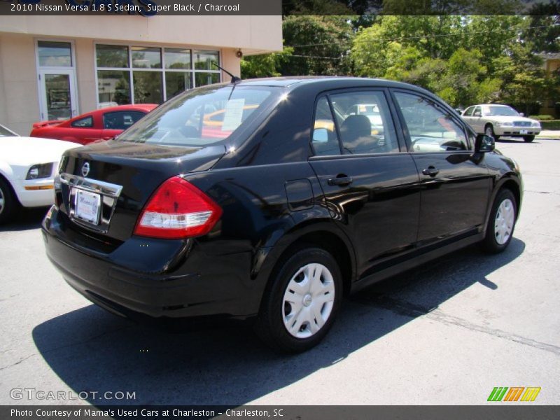 Super Black / Charcoal 2010 Nissan Versa 1.8 S Sedan