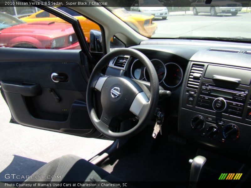 Super Black / Charcoal 2010 Nissan Versa 1.8 S Sedan