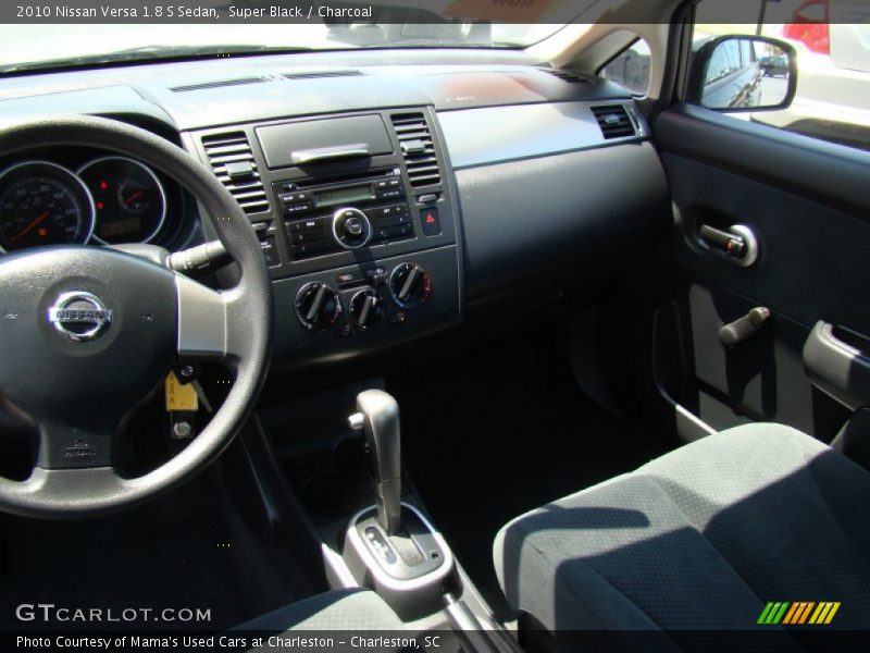 Super Black / Charcoal 2010 Nissan Versa 1.8 S Sedan