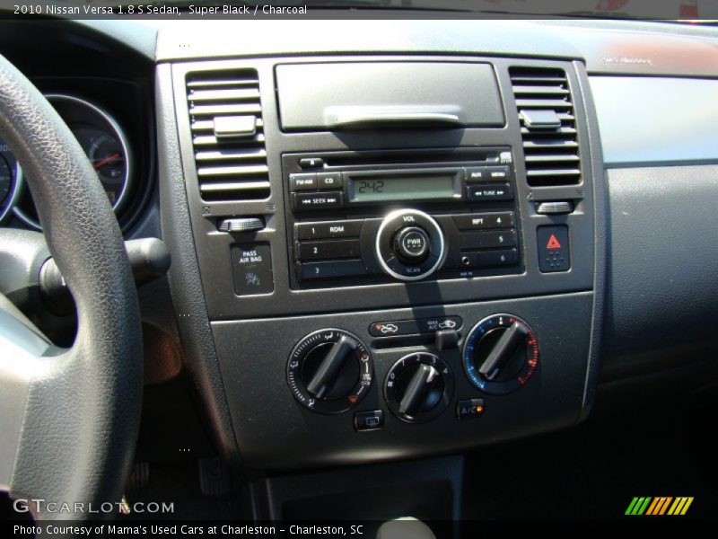 Super Black / Charcoal 2010 Nissan Versa 1.8 S Sedan