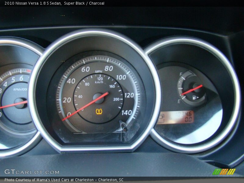 Super Black / Charcoal 2010 Nissan Versa 1.8 S Sedan