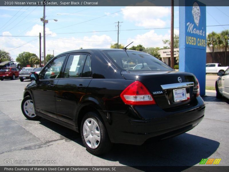 Super Black / Charcoal 2010 Nissan Versa 1.8 S Sedan