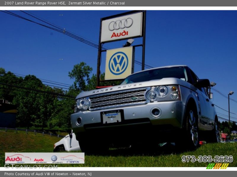 Zermatt Silver Metallic / Charcoal 2007 Land Rover Range Rover HSE