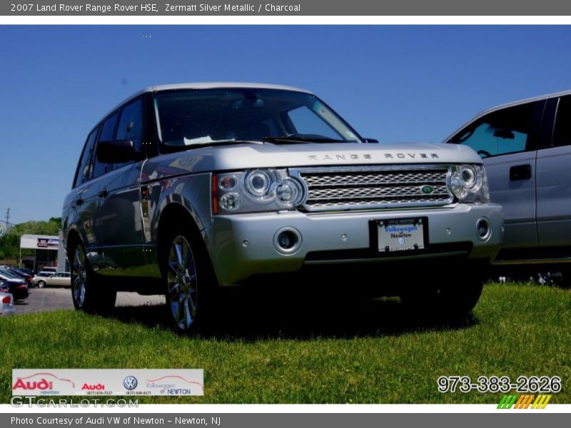Zermatt Silver Metallic / Charcoal 2007 Land Rover Range Rover HSE