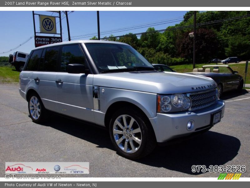Zermatt Silver Metallic / Charcoal 2007 Land Rover Range Rover HSE