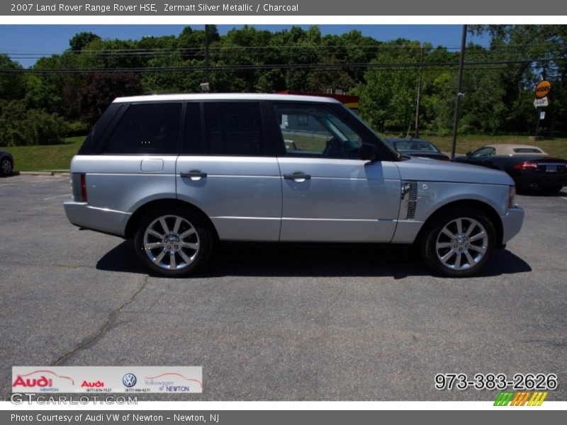 Zermatt Silver Metallic / Charcoal 2007 Land Rover Range Rover HSE