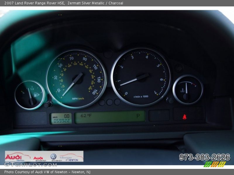 Zermatt Silver Metallic / Charcoal 2007 Land Rover Range Rover HSE