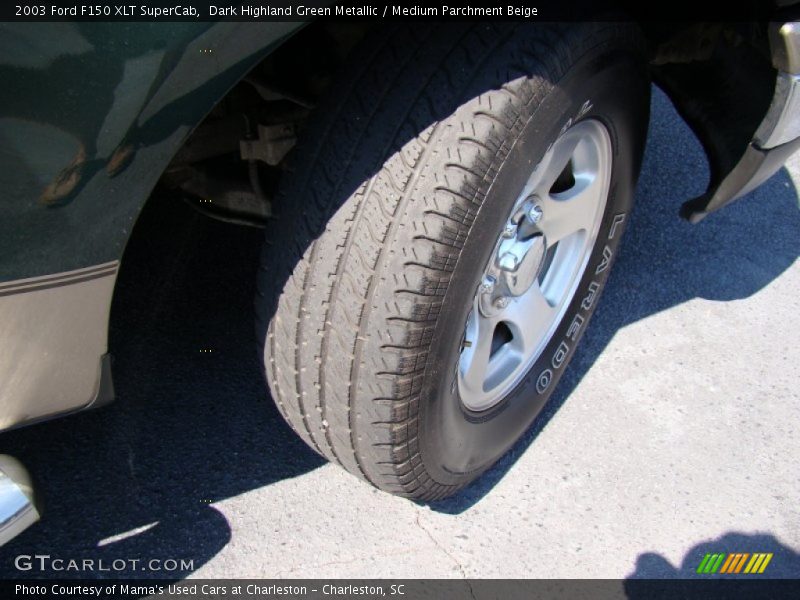 Dark Highland Green Metallic / Medium Parchment Beige 2003 Ford F150 XLT SuperCab