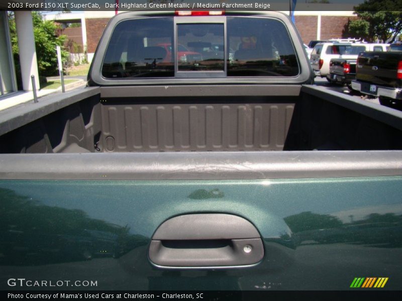 Dark Highland Green Metallic / Medium Parchment Beige 2003 Ford F150 XLT SuperCab