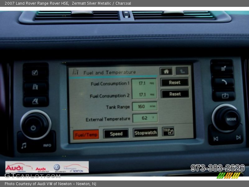 Zermatt Silver Metallic / Charcoal 2007 Land Rover Range Rover HSE