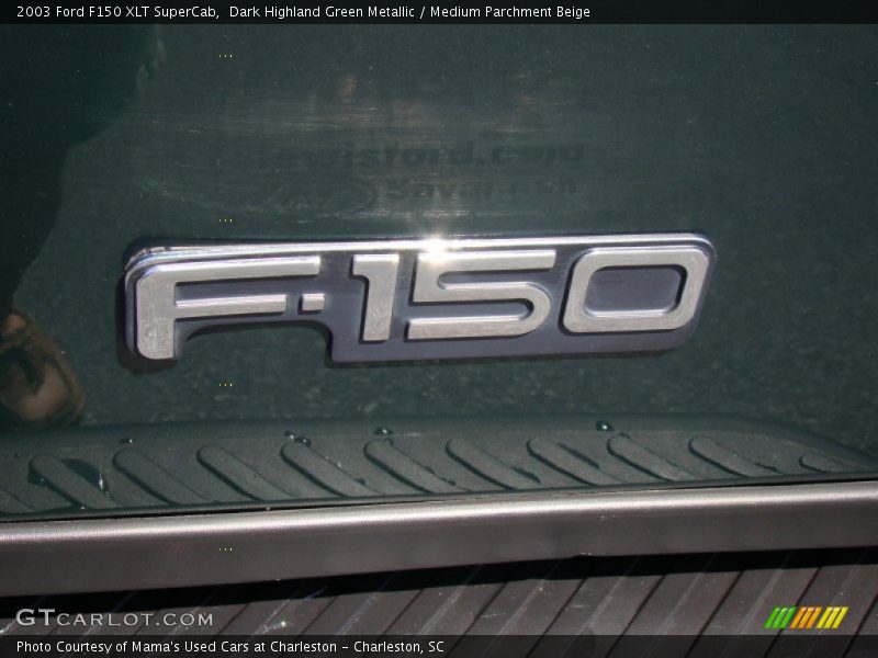 Dark Highland Green Metallic / Medium Parchment Beige 2003 Ford F150 XLT SuperCab