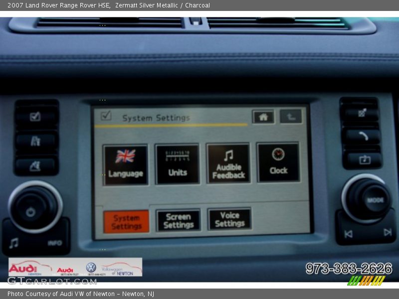 Zermatt Silver Metallic / Charcoal 2007 Land Rover Range Rover HSE
