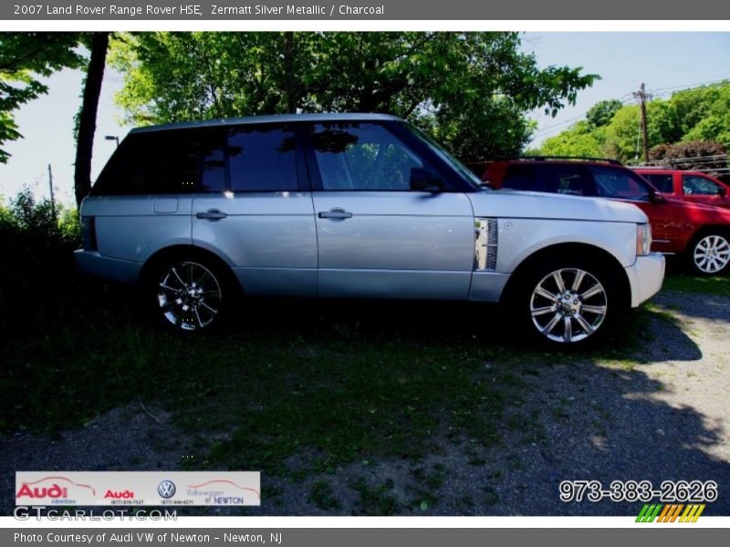 Zermatt Silver Metallic / Charcoal 2007 Land Rover Range Rover HSE