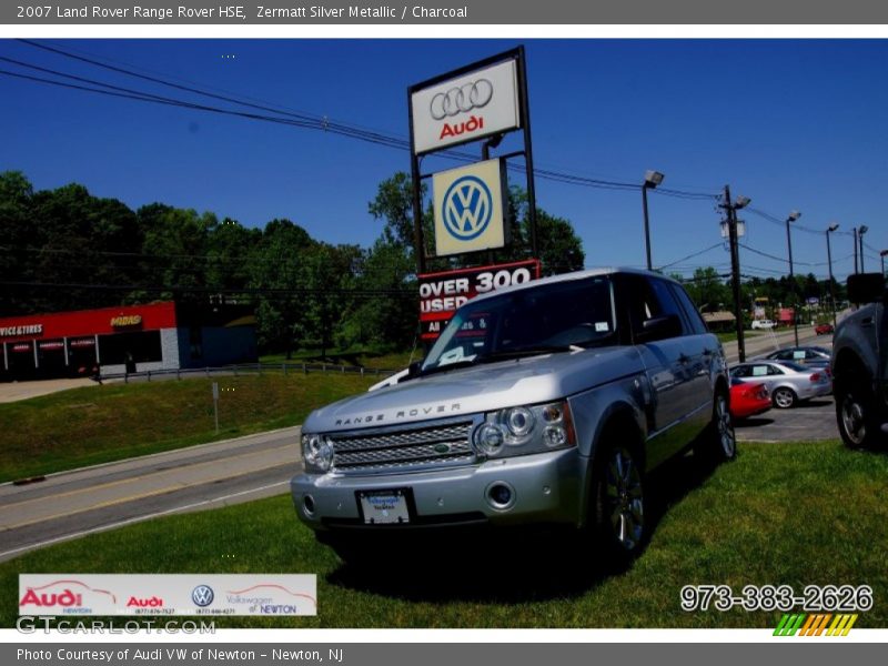 Zermatt Silver Metallic / Charcoal 2007 Land Rover Range Rover HSE