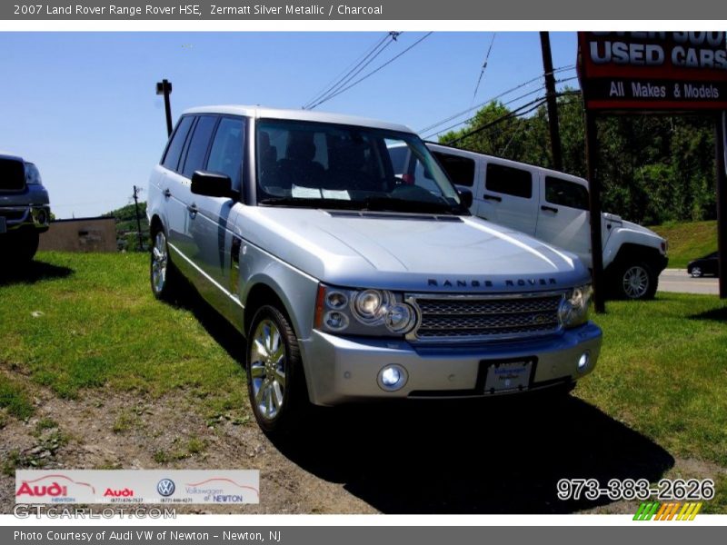 Zermatt Silver Metallic / Charcoal 2007 Land Rover Range Rover HSE