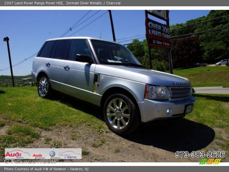 Zermatt Silver Metallic / Charcoal 2007 Land Rover Range Rover HSE