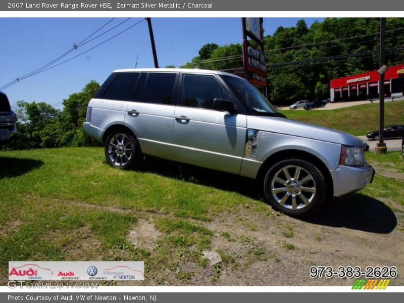 Zermatt Silver Metallic / Charcoal 2007 Land Rover Range Rover HSE
