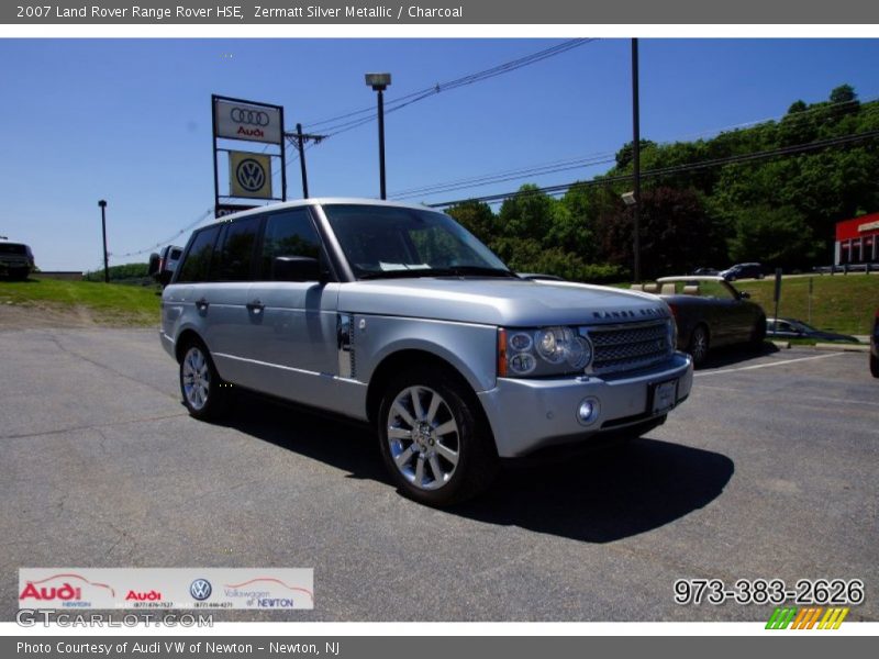 Zermatt Silver Metallic / Charcoal 2007 Land Rover Range Rover HSE