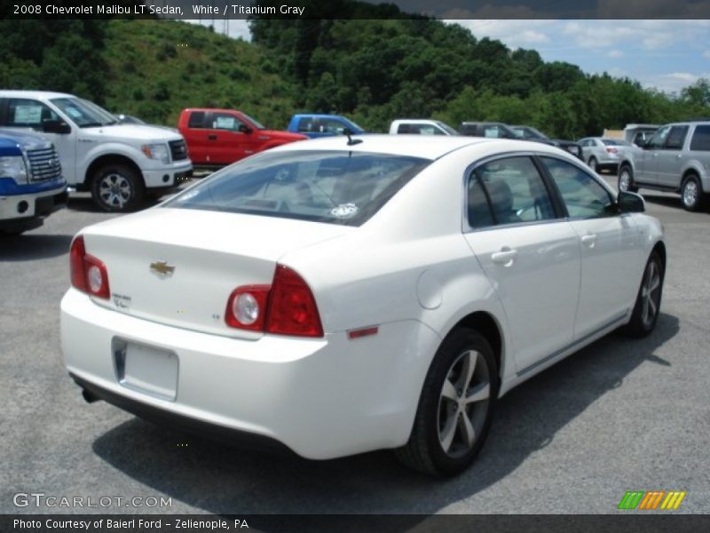 White / Titanium Gray 2008 Chevrolet Malibu LT Sedan