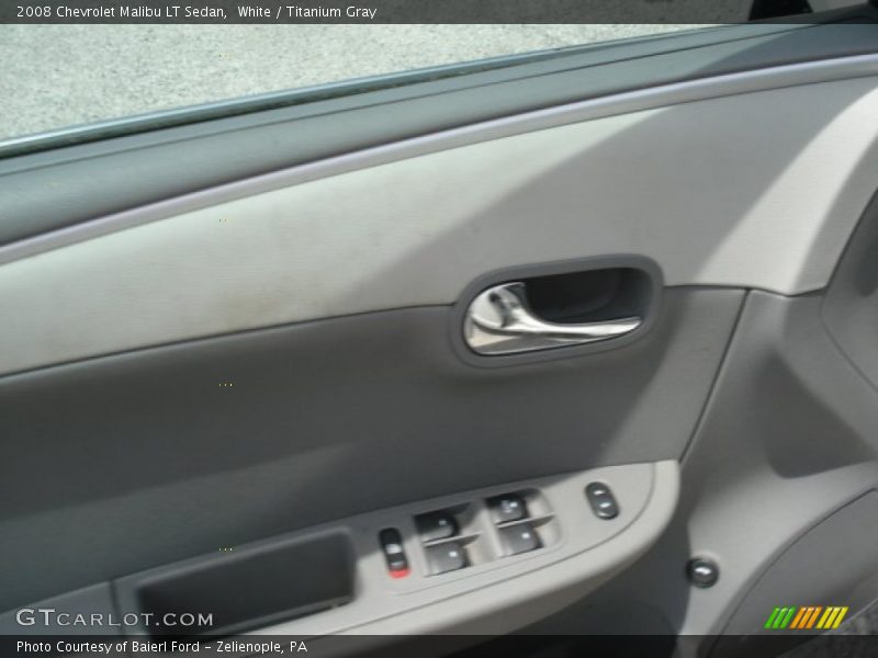 White / Titanium Gray 2008 Chevrolet Malibu LT Sedan