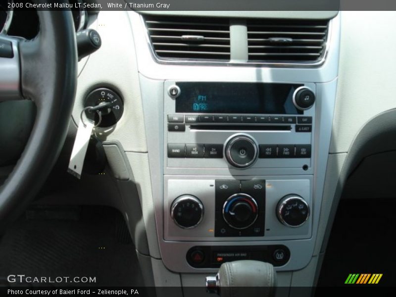 White / Titanium Gray 2008 Chevrolet Malibu LT Sedan