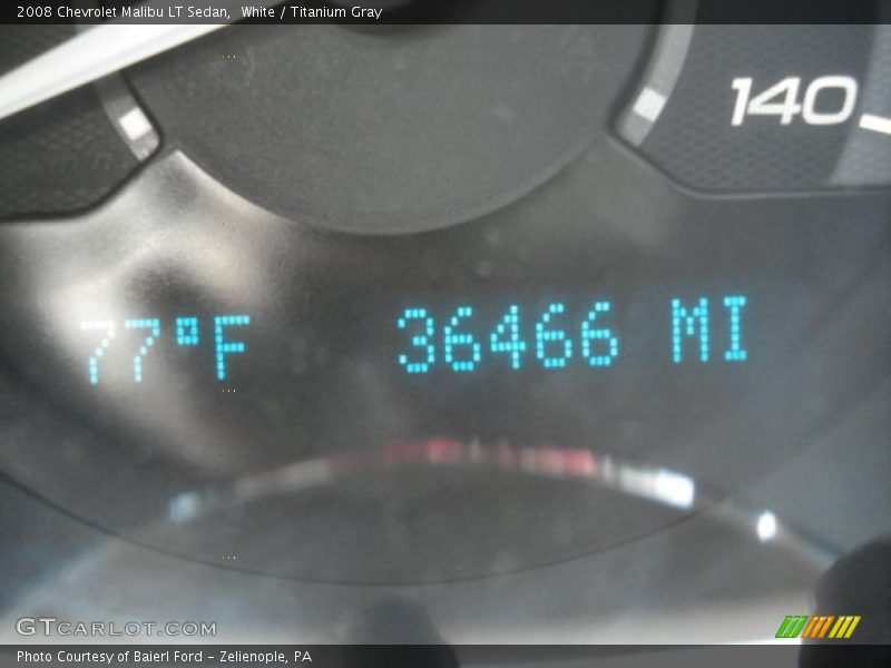 White / Titanium Gray 2008 Chevrolet Malibu LT Sedan