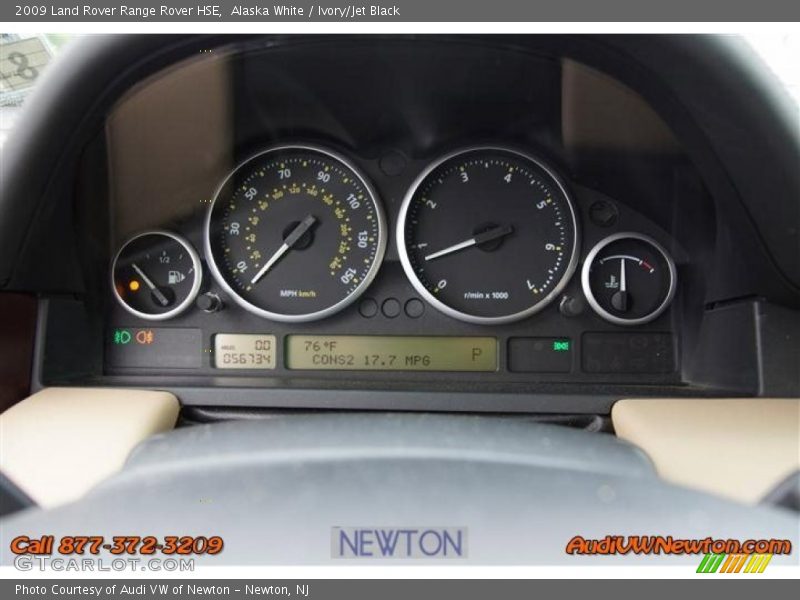 Alaska White / Ivory/Jet Black 2009 Land Rover Range Rover HSE