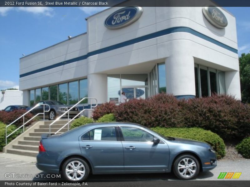Steel Blue Metallic / Charcoal Black 2012 Ford Fusion SE