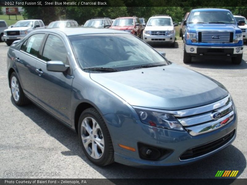 Steel Blue Metallic / Charcoal Black 2012 Ford Fusion SE