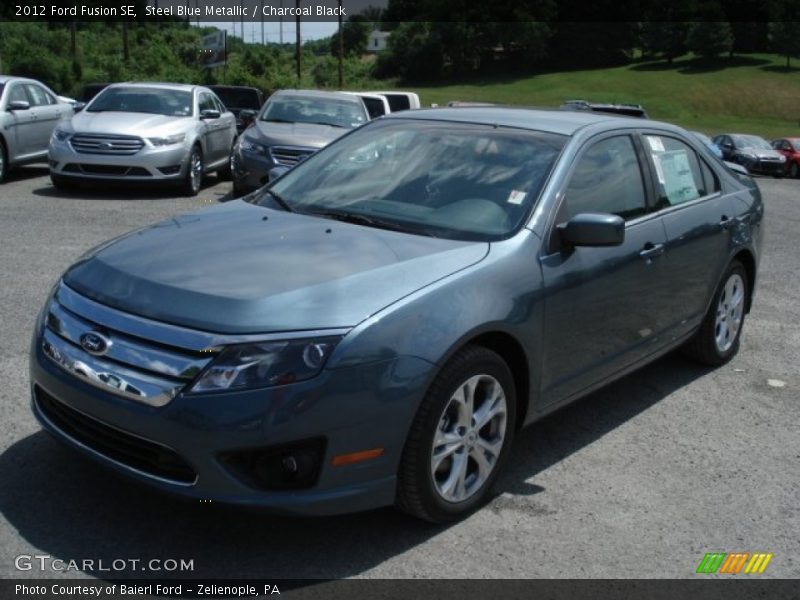 Steel Blue Metallic / Charcoal Black 2012 Ford Fusion SE