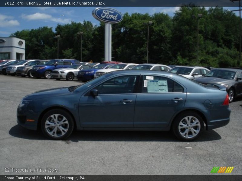 Steel Blue Metallic / Charcoal Black 2012 Ford Fusion SE