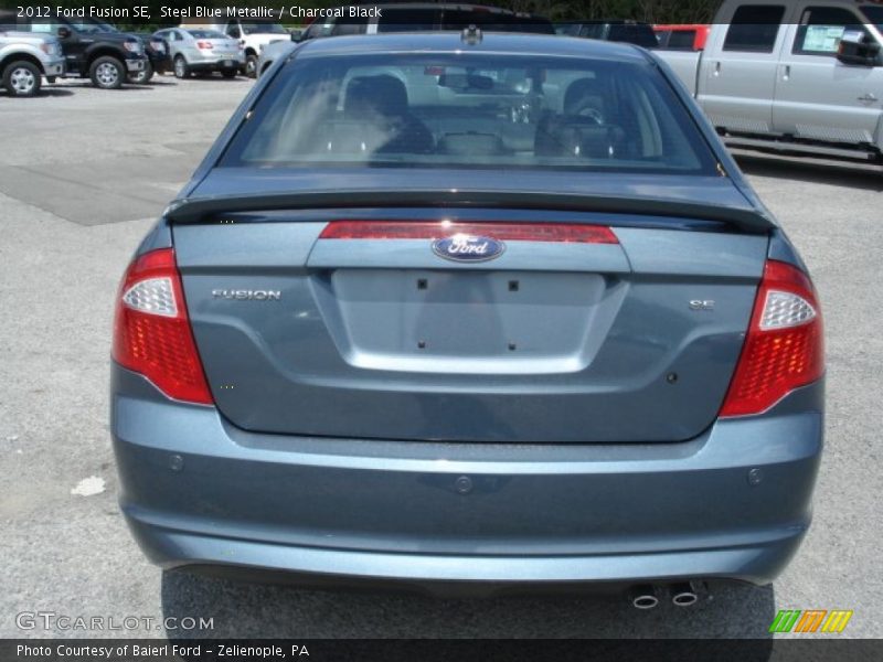 Steel Blue Metallic / Charcoal Black 2012 Ford Fusion SE