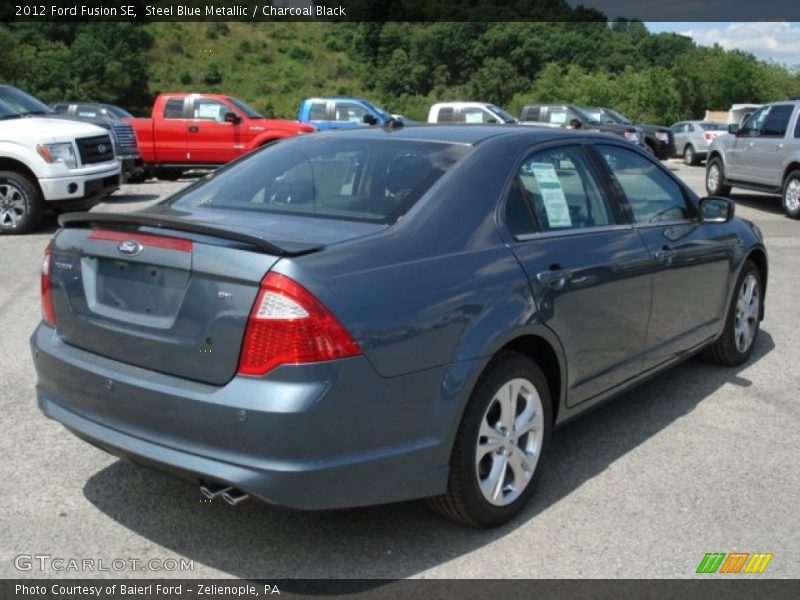 Steel Blue Metallic / Charcoal Black 2012 Ford Fusion SE