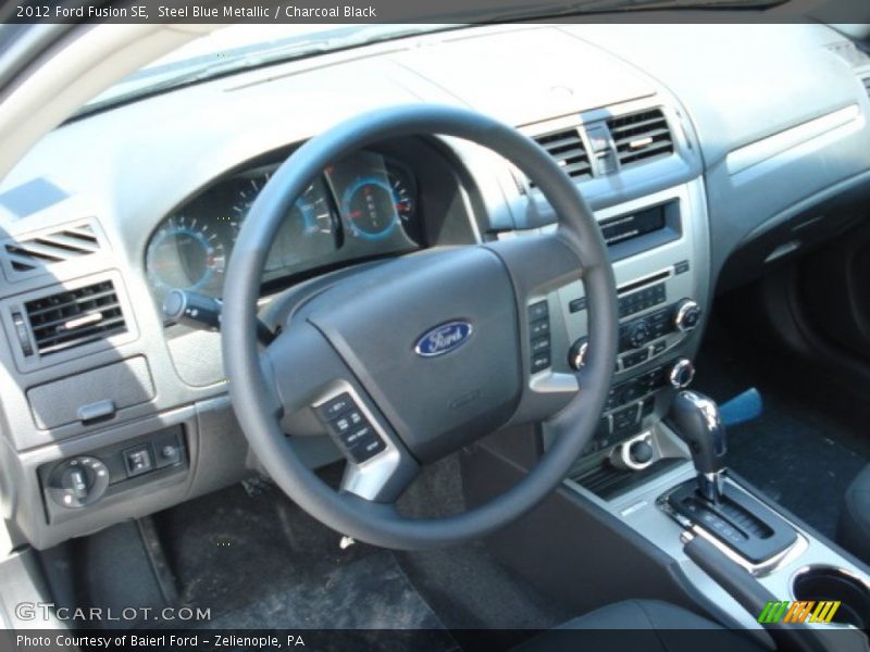 Steel Blue Metallic / Charcoal Black 2012 Ford Fusion SE
