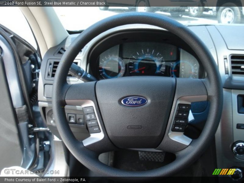 Steel Blue Metallic / Charcoal Black 2012 Ford Fusion SE