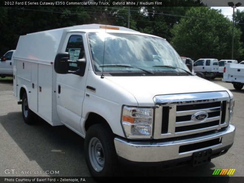 Oxford White / Medium Flint 2012 Ford E Series Cutaway E350 Commercial Utility Truck