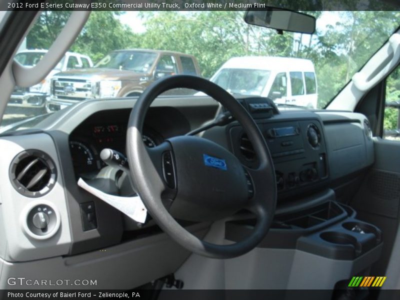 Oxford White / Medium Flint 2012 Ford E Series Cutaway E350 Commercial Utility Truck