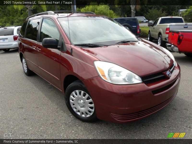 Salsa Red Pearl / Taupe 2005 Toyota Sienna LE