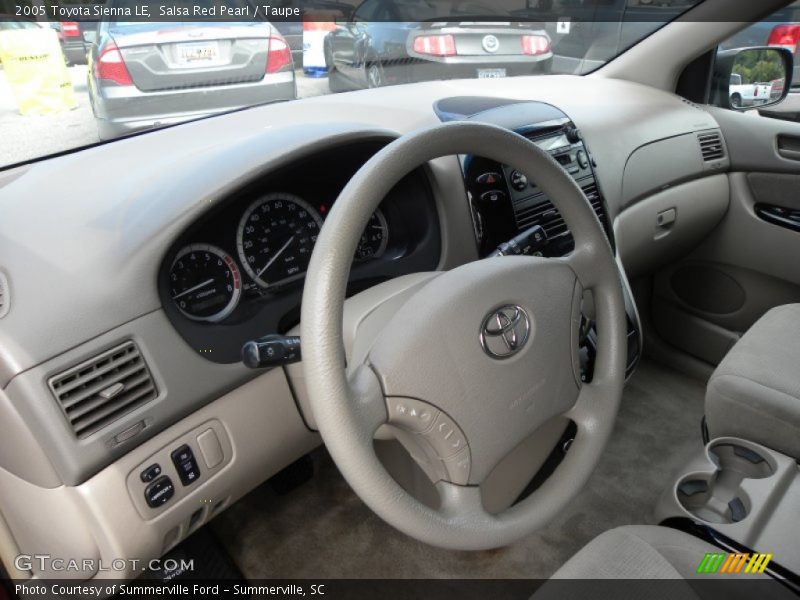 Salsa Red Pearl / Taupe 2005 Toyota Sienna LE