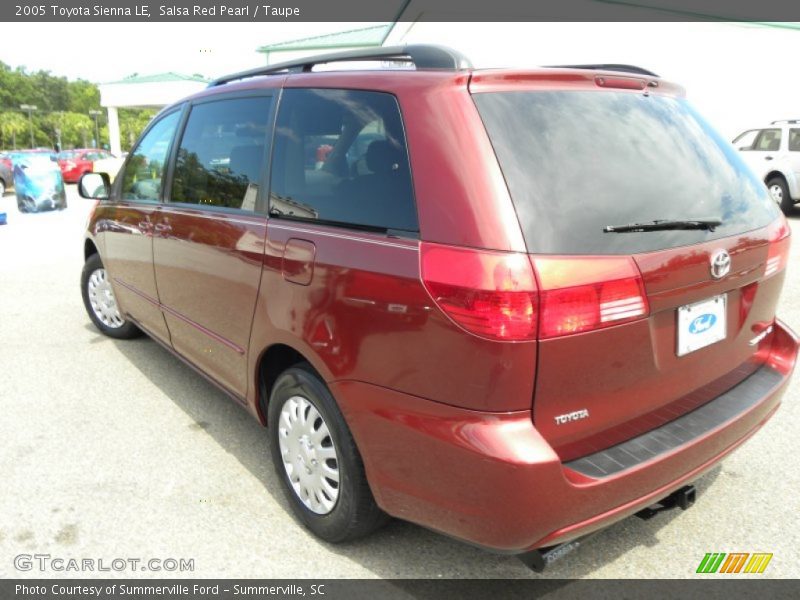 Salsa Red Pearl / Taupe 2005 Toyota Sienna LE