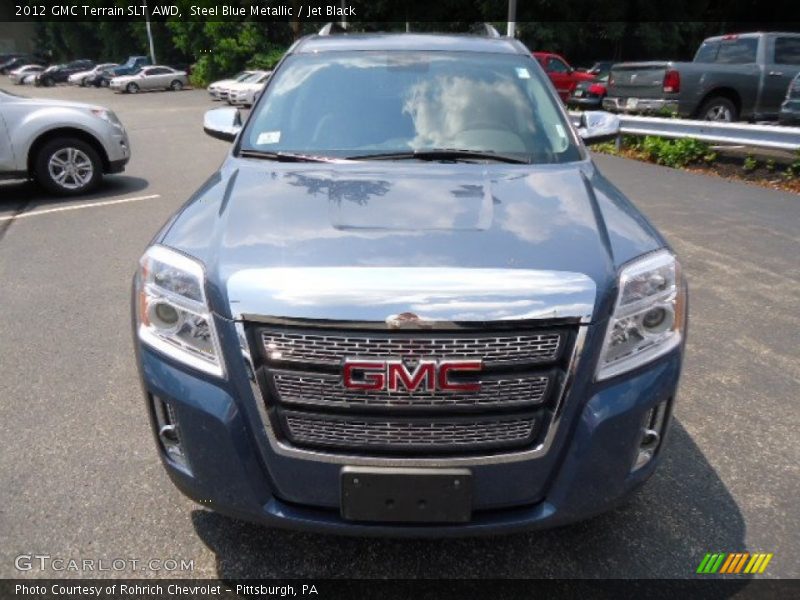 Steel Blue Metallic / Jet Black 2012 GMC Terrain SLT AWD
