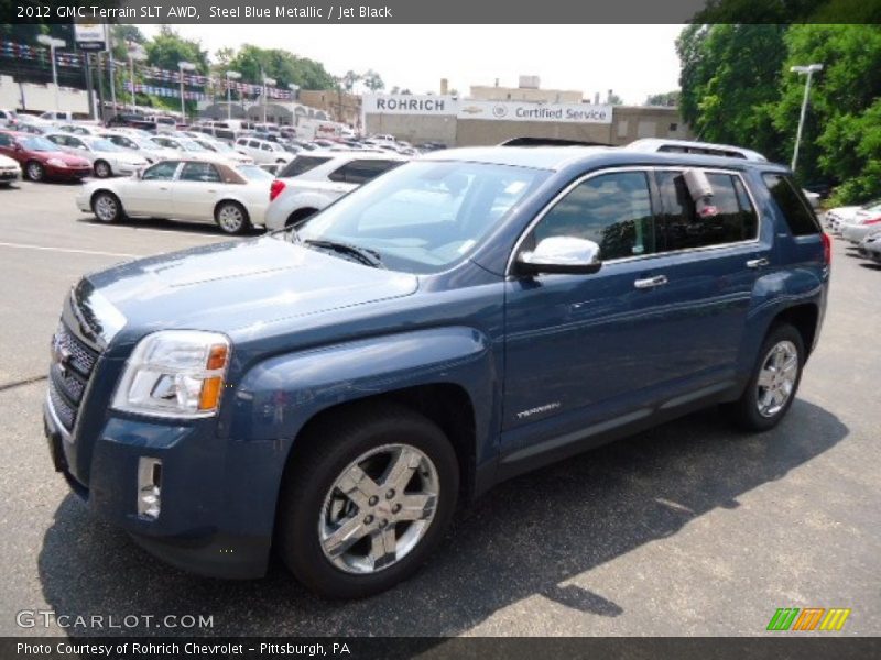 Steel Blue Metallic / Jet Black 2012 GMC Terrain SLT AWD