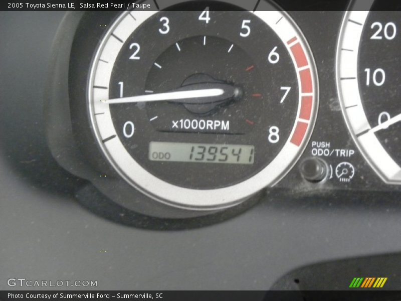 Salsa Red Pearl / Taupe 2005 Toyota Sienna LE