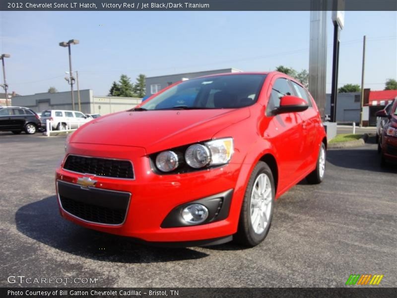 Victory Red / Jet Black/Dark Titanium 2012 Chevrolet Sonic LT Hatch