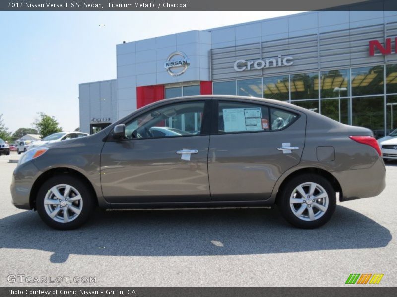 Titanium Metallic / Charcoal 2012 Nissan Versa 1.6 SL Sedan