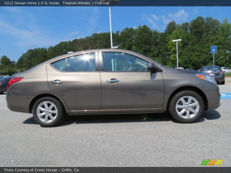 Titanium Metallic / Charcoal 2012 Nissan Versa 1.6 SL Sedan