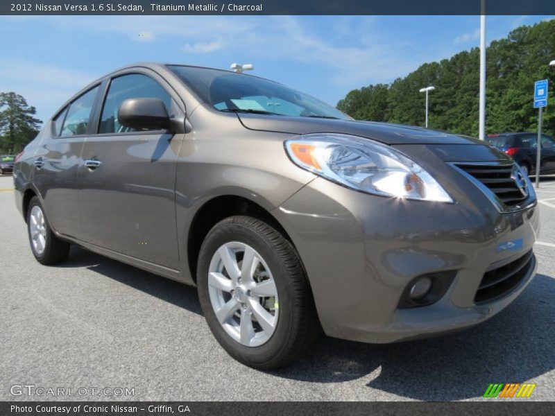 Titanium Metallic / Charcoal 2012 Nissan Versa 1.6 SL Sedan