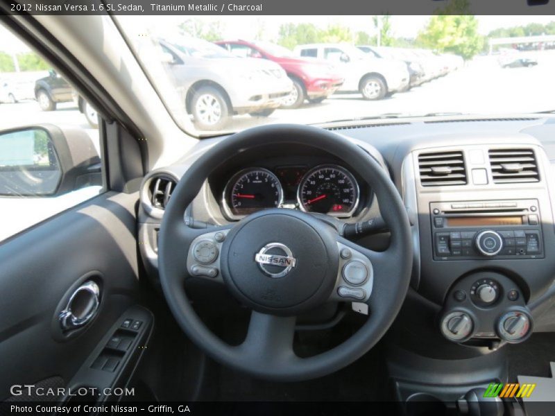 Titanium Metallic / Charcoal 2012 Nissan Versa 1.6 SL Sedan